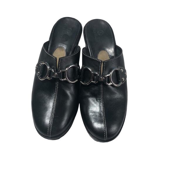 Cole Haan black Leather clogs 7 - Picture 4 of 9